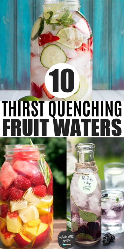 fruit infused water combinations pin for Pinterest