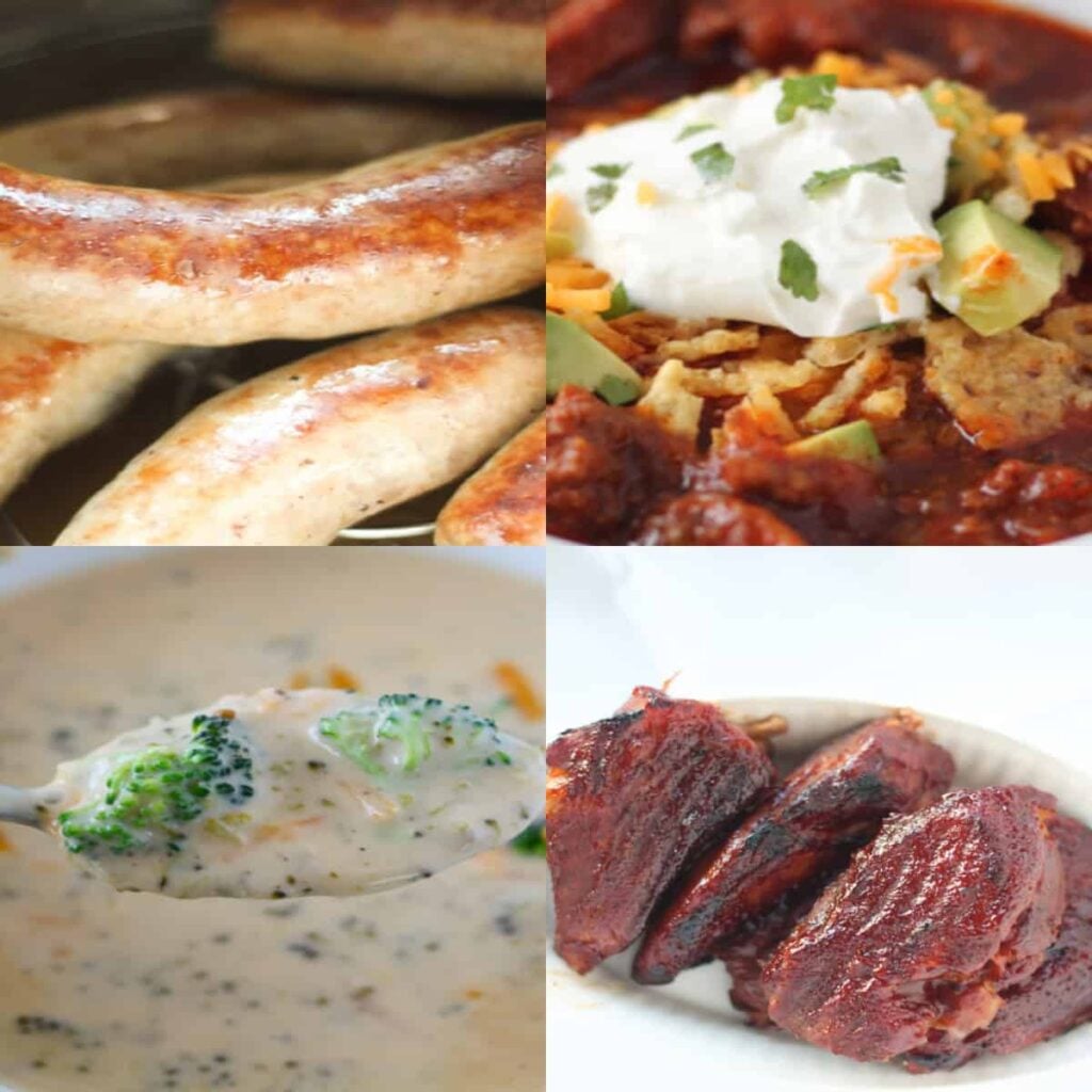 instant pot ketogenic recipes collage of dinner ideas