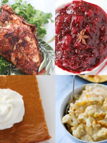 keto thanksgiving dinner recipes collage