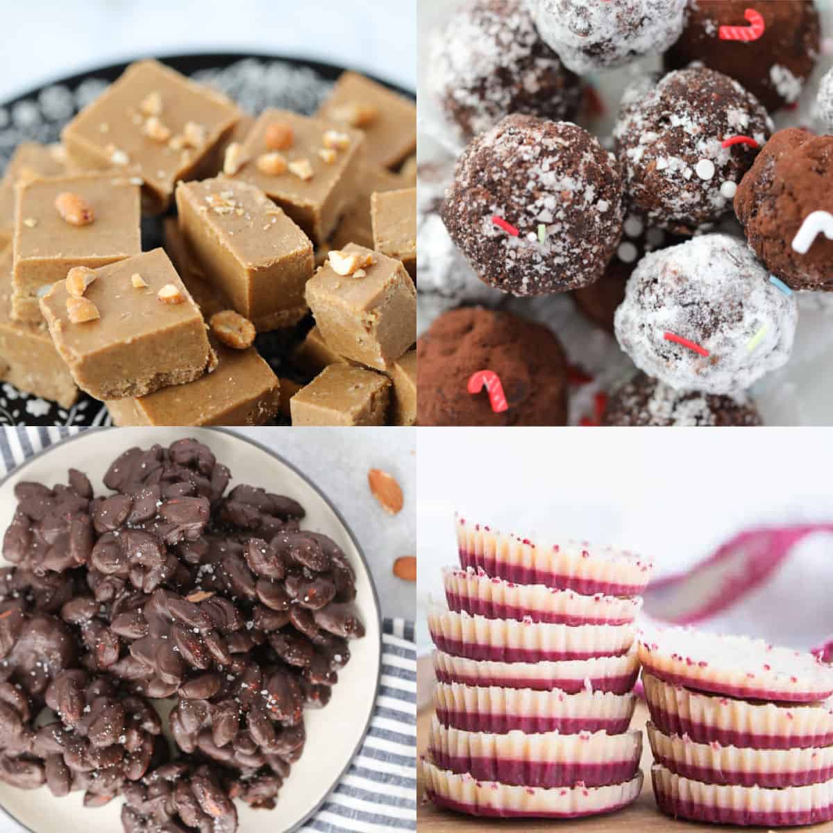 keto candy recipes collage of ideas