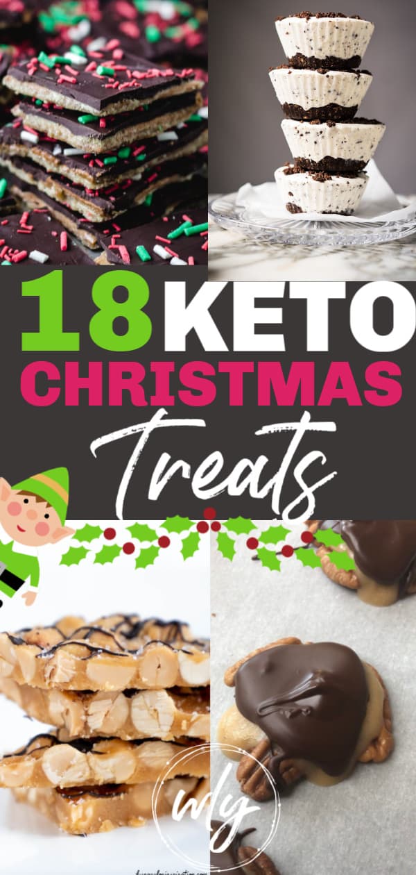 holiday keto candy recipes pin for Pinterest