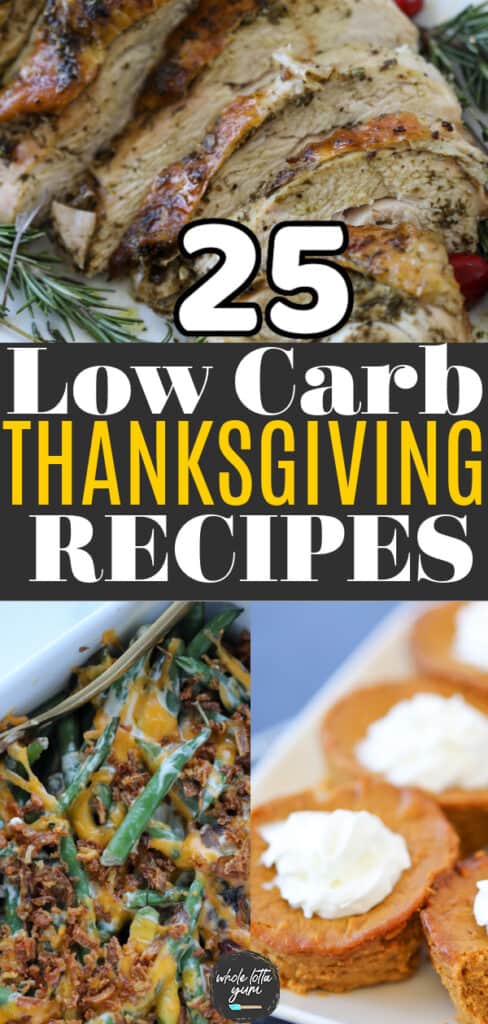 low carb thanksgiving dinner pinterest pin