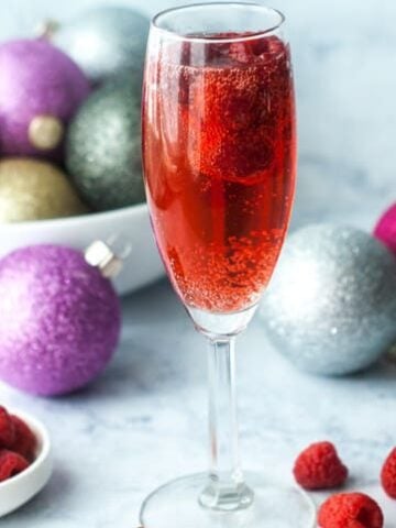 low carb raspberry mimosa