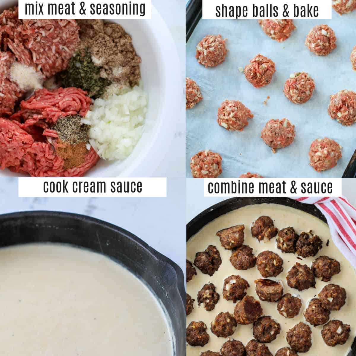 low-carb swedish meatballs recipe steps
