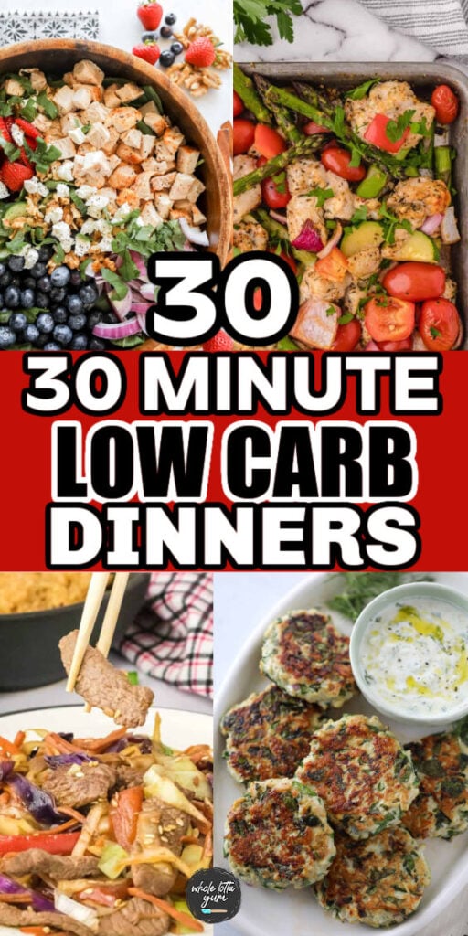 healthy 30 minute meals collage for pinterest
