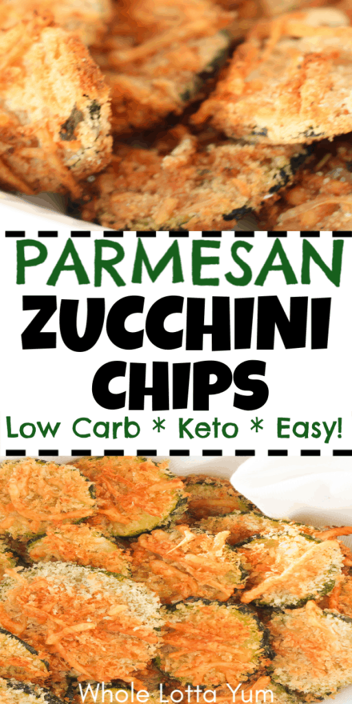 Baked zucchini parmesan chips that are low carb and Keto too