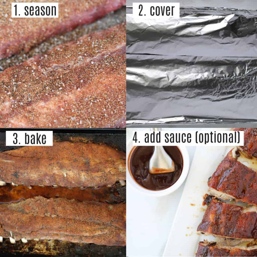 how to cook baby back ribs in oven steps