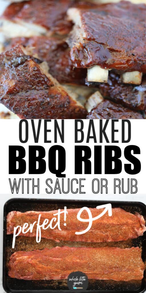ribs cooked in the oven pin for Pinterest
