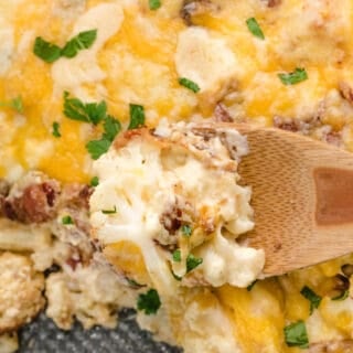 loaded cauliflower casserole low carb