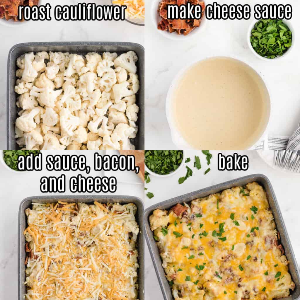 cauliflower au gratin with bacon recipe steps