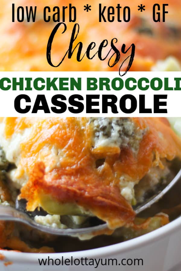 keto chicken casserole with broccoli and cheese
