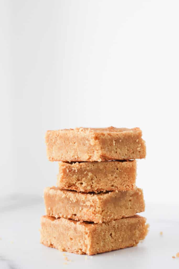 gluten free blondies stacked up