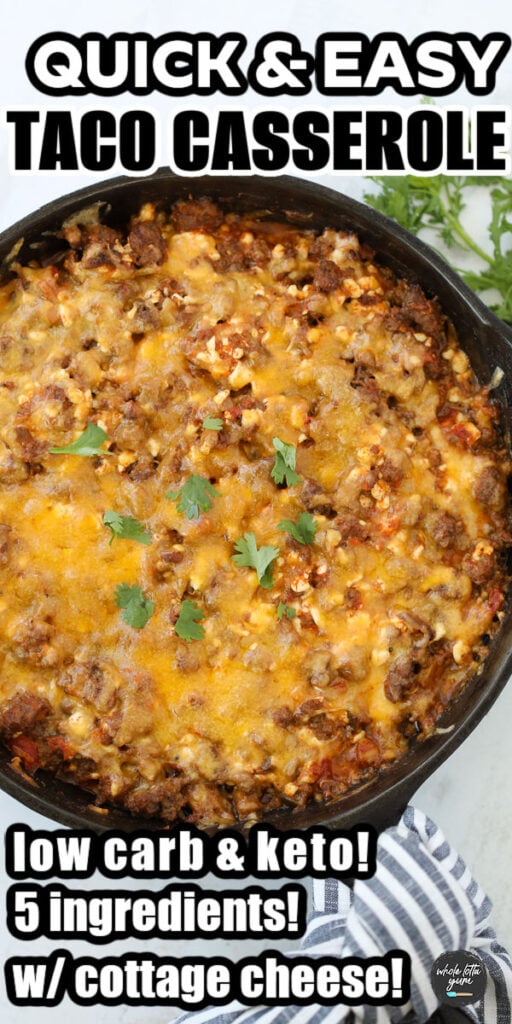 taco casserole pin for pinterest