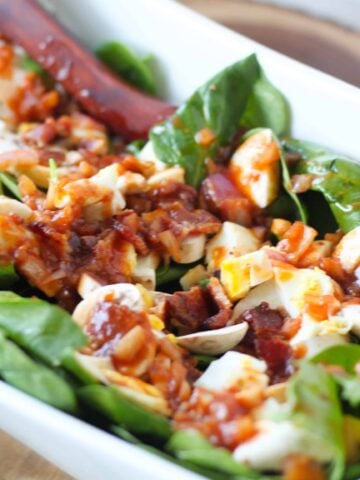 spinach salad with bacon