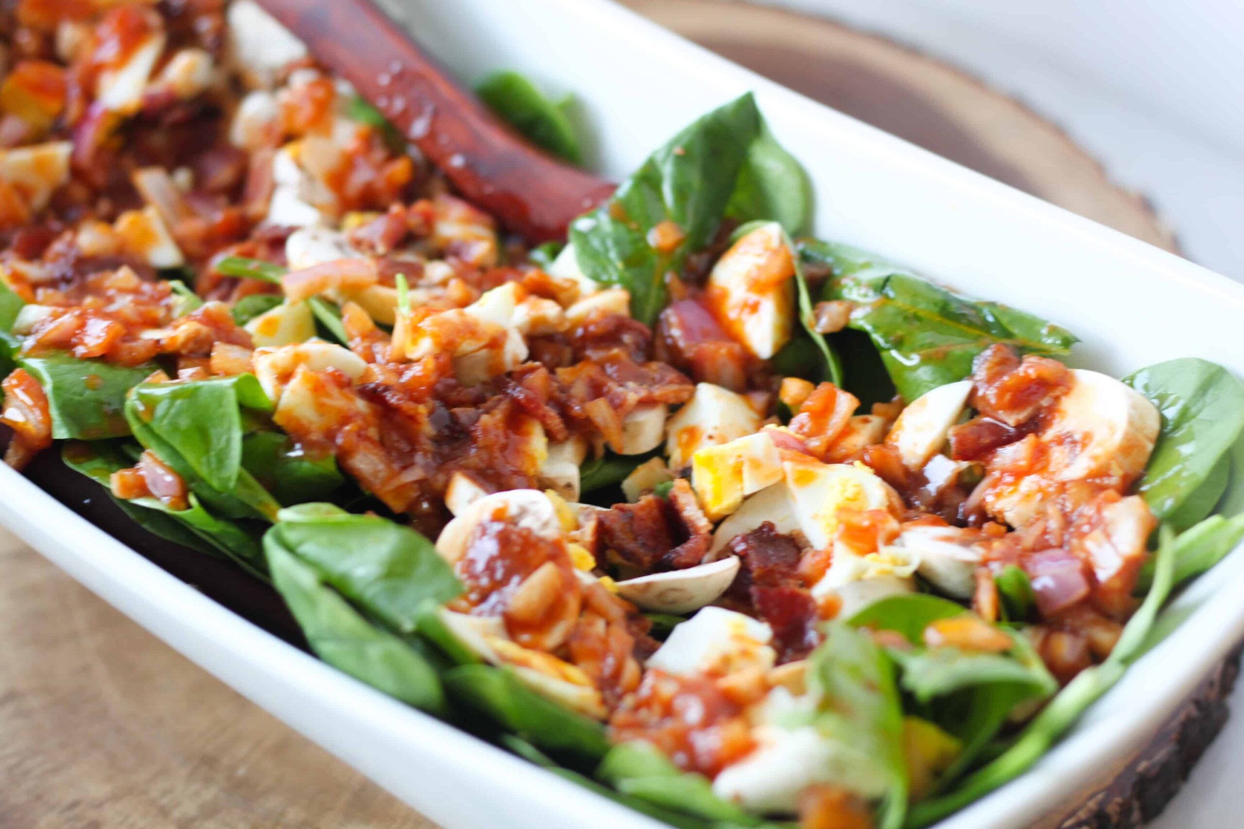 spinach salad with bacon