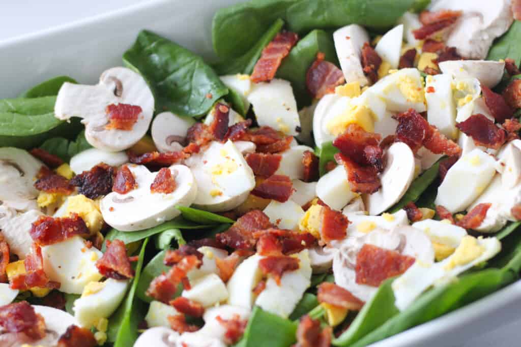 warm spinach salad