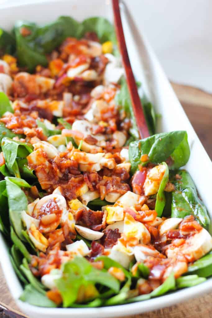 wilted spinach salad