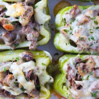 Philly cheesesteak stuffed peppers