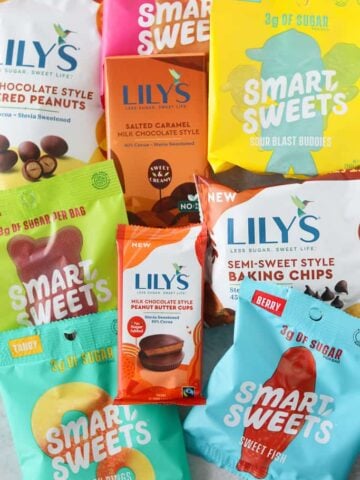 photo collage of the best keto candy (store bought)