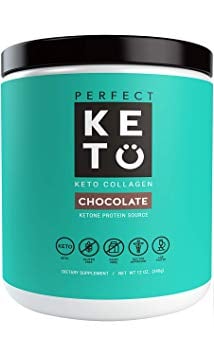 Image for Perfect Keto Chocolate Protein Powder: Collagen Peptides Grassfed Low Carb Keto Drink Supplement with MCT Oil Powder. Best as Keto Drink Creamer or Added to Ketogenic Diet Snacks. Paleo & Gluten Free