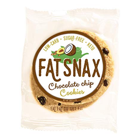 Image for Fat Snax Cookies - Low Carb, Keto, and Sugar Free (Chocolate Chip, 6-pack (12 cookies)) - Keto-Friendly & Gluten-Free Snack Foods