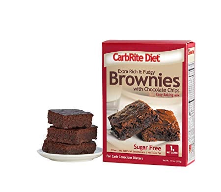 Image for CarbRite Diet - Sugar Free - 1g Net Carb - Keto and Lazy Keto Friendly Dessert - Great Tasting - Easy to Make Snack - Keto Chocolate Chip Brownie Mix, 11.5 oz