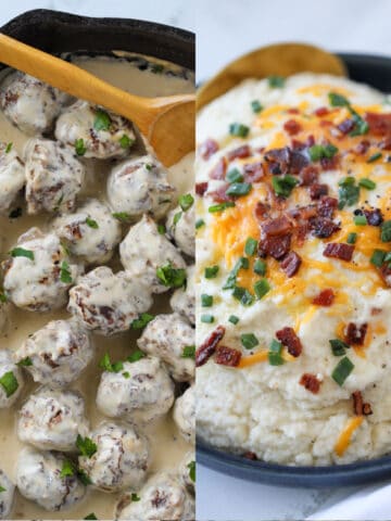 low carb christmas menu collage photo