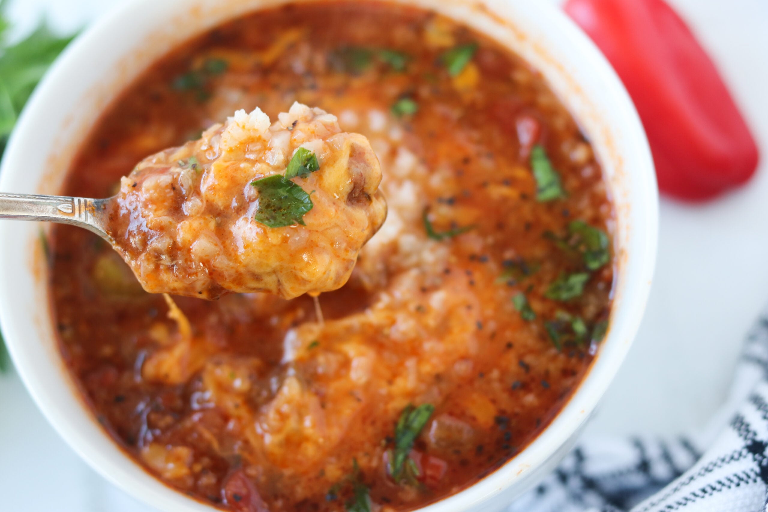 stuffed bell pepper soup
