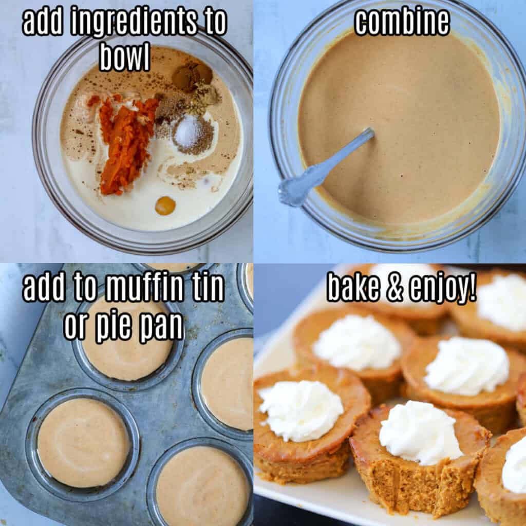 keto crustless pumpkin pie recipe steps