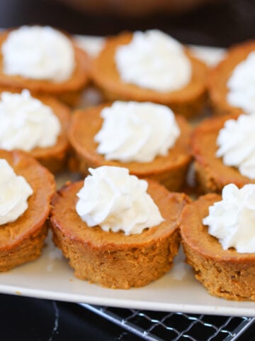 keto pumpkin pie no crust on a serving dish