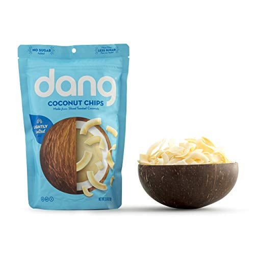 Image for Dang Keto Toasted Coconut Chips | Lightly Salted Unsweetened | 1 Pack | Keto Certified, Vegan, Gluten Free, Paleo Friendly, Non GMO, Healthy Snacks Made with Whole Foods | 3.17 Oz Resealable Bags