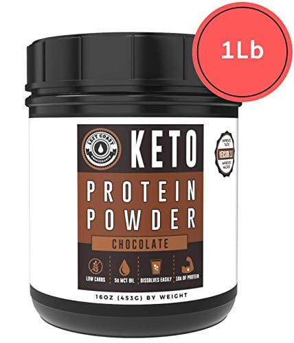 Image for Keto Collagen Protein Powder Chocolate - 10g Grass-Fed Collagen, 5g MCT Powder| 1lb, 25 Servings, No Carb Protein Powder, Low Carb Meal Replacement Shakes, Ketogenic Shake Mix | Left Coast Performance