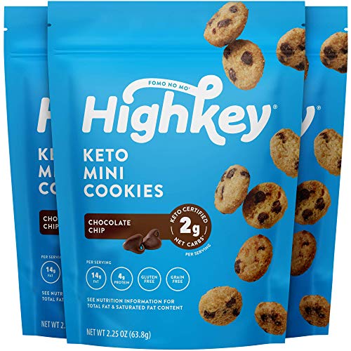 Image for HighKey Snacks Keto Food Low Carb Snack Cookies, Chocolate Chip, 3 Pack - Gluten Free & No Sugar Added, Healthy Diabetic, Paleo, Atkins Dessert Sweets, Diet Foods, Natural Ingredient Products