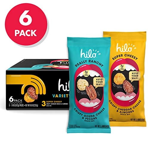 Image for Hilo Life Keto Friendly Low Carb Snack Mix, Really Ranchy & Super Cheesy 2 Flavor Variety Pack, 1.48oz Pouches (6 Pack)