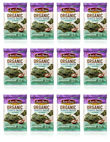 Image for Annie Chun's Organic Seaweed Snacks, Sea Salt, 0.16 oz (Pack of 12)