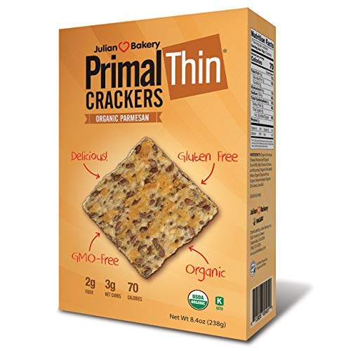 Image for Julian Bakery Primal Thin Crackers (Parmesan)(Organic)(Low Carb, Gluten-Free, Grain-Free) (8.4oz)
