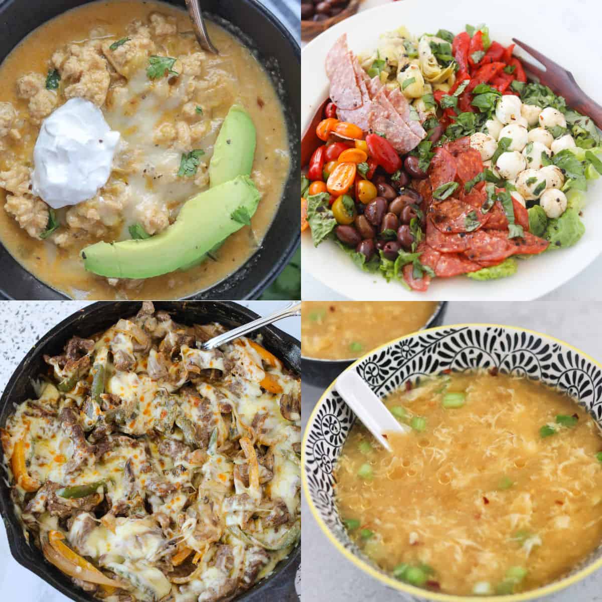keto diet recipes for beginners collage of recipes