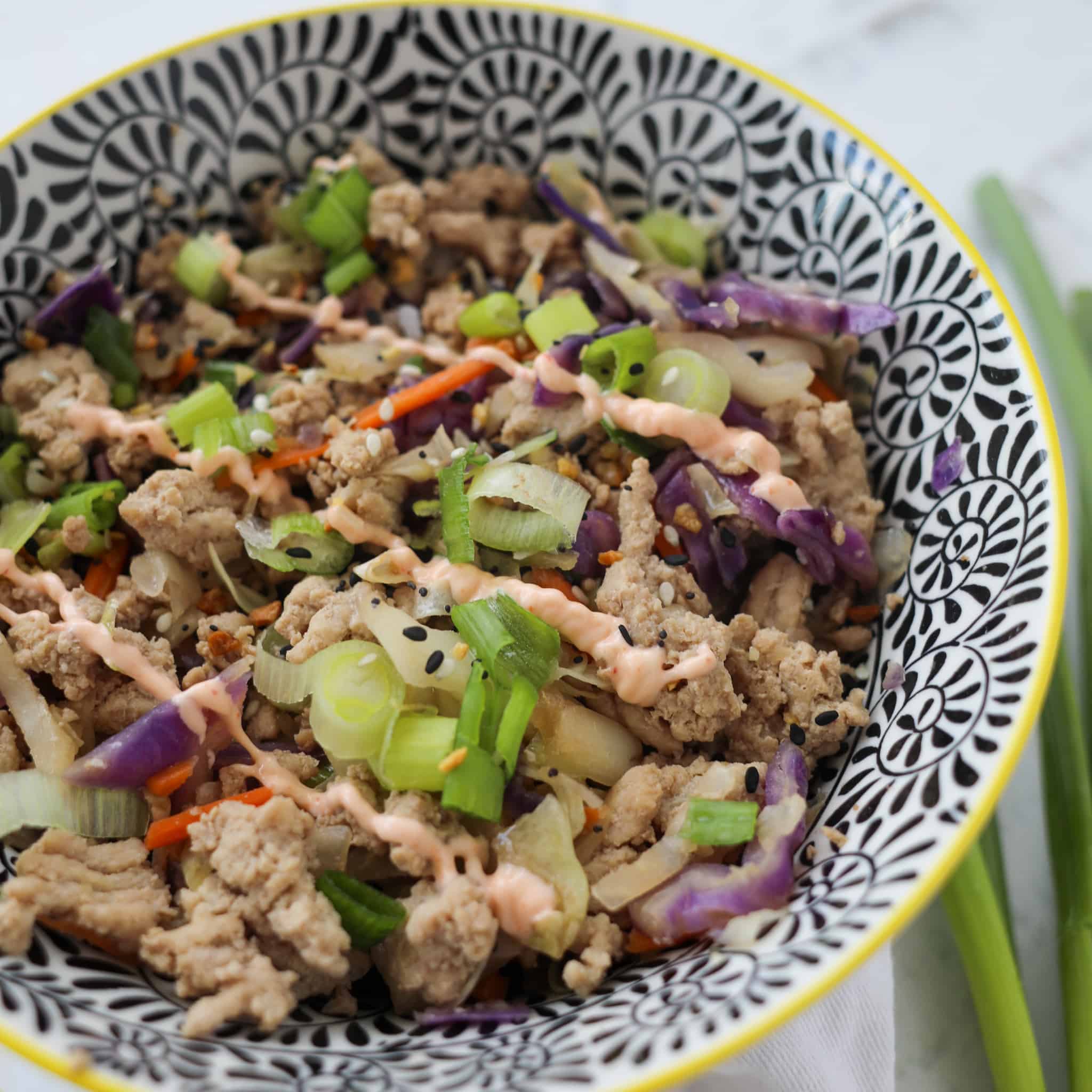 weight watchers crack slaw close up with optional sauce