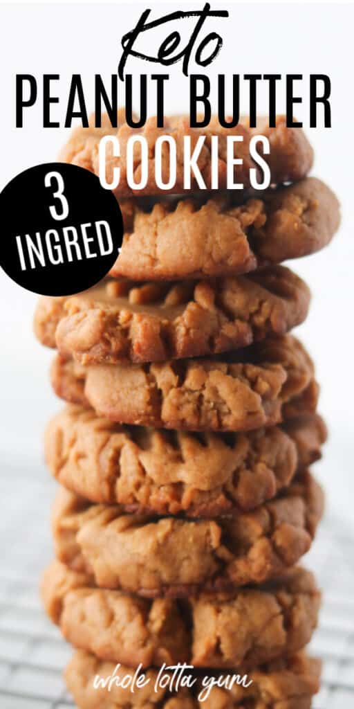 3 ingredient peanut butter cookies keto