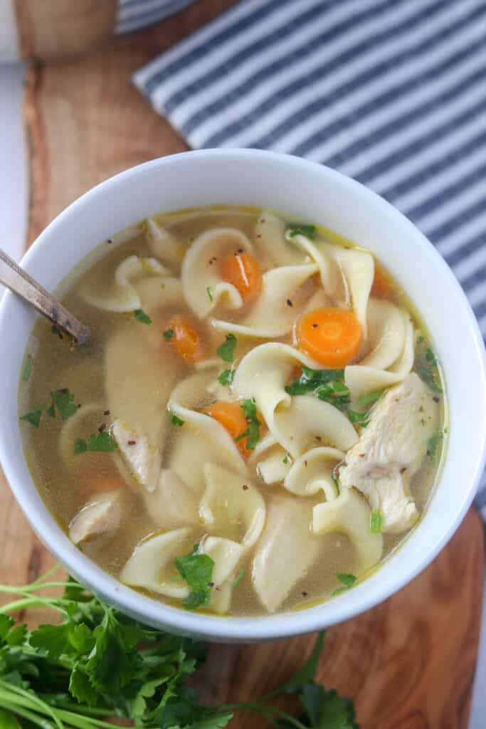instant pot chicken noodle soup with chicken breasts