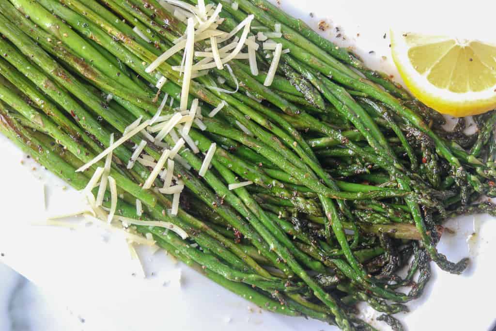 pan frying asparagus