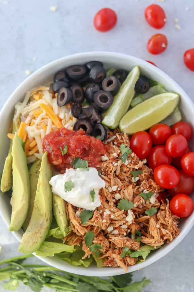keto chicken taco salad