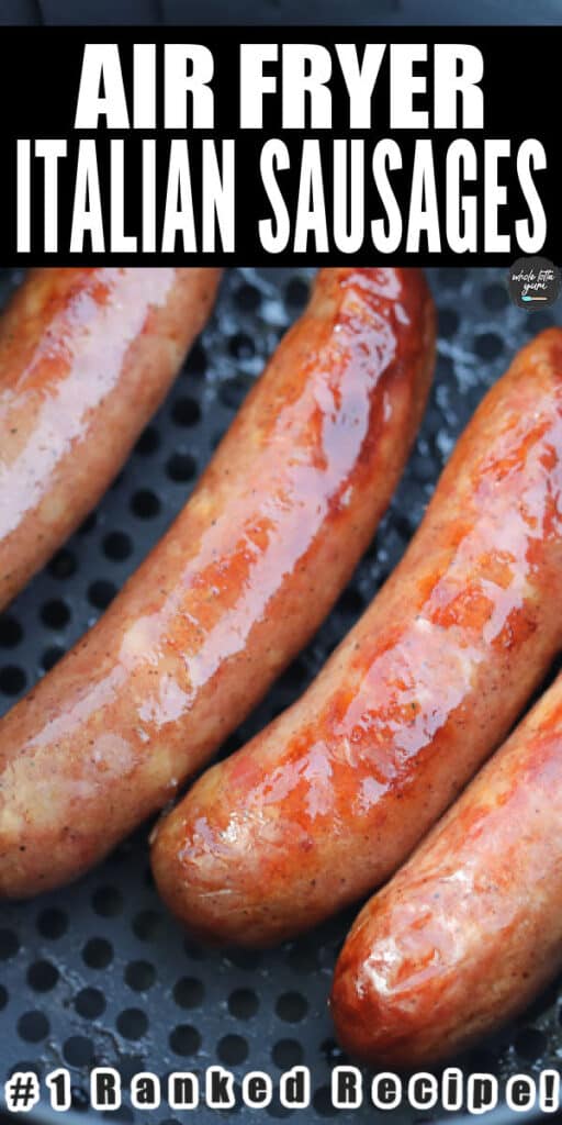air fryer sausages pin