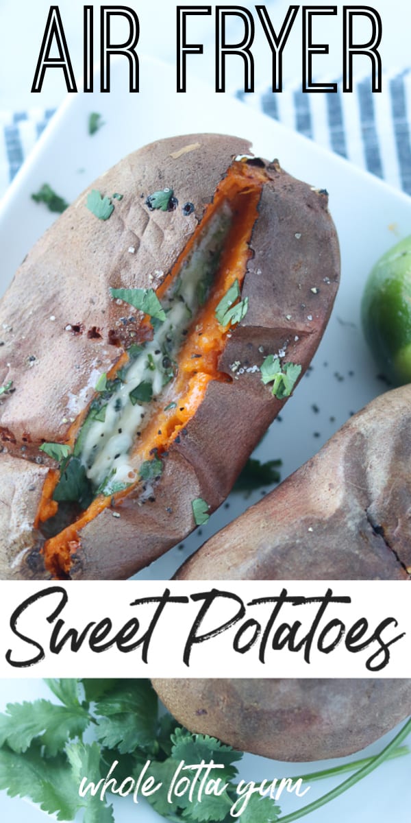 air fryer whole sweet potato pin