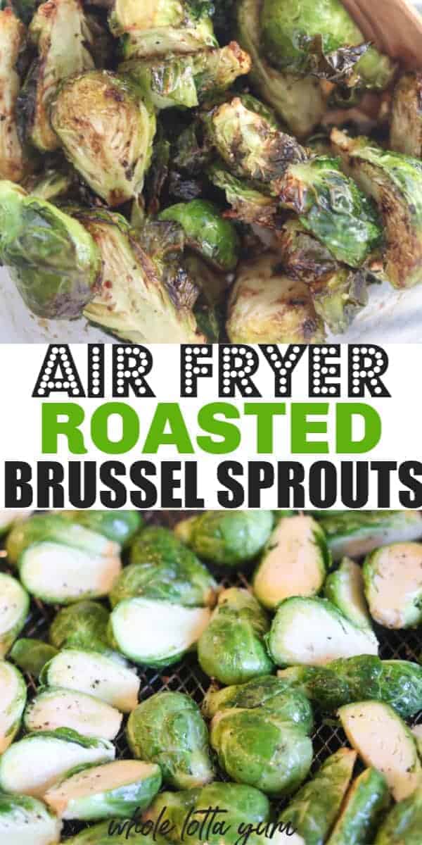 a 2nd brussel sprouts air fryer Pinterest pin