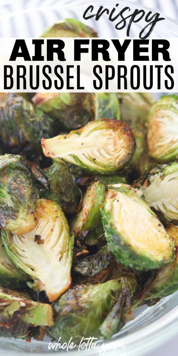  brussel sprouts in air fryer pin for Pinterest