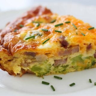 keto quiche recipe on a plate