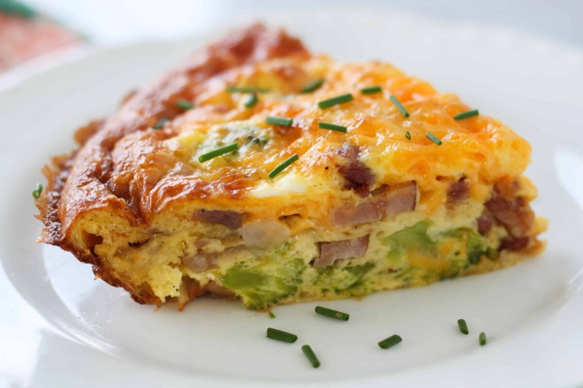 keto quiche recipe on a plate