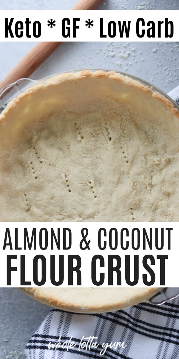 low carb pie crust pin for Pinterest