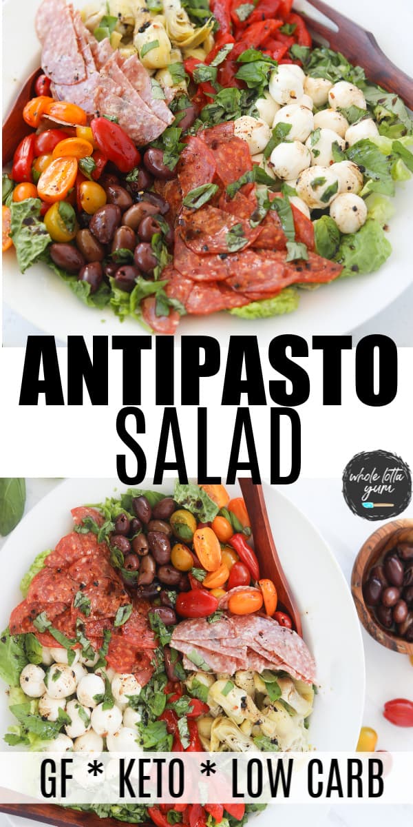 antipasto salad Pinterest pin